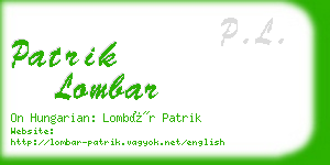 patrik lombar business card